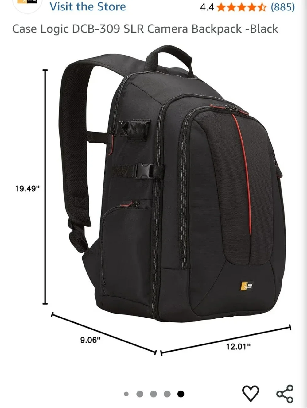 Case Logic Black Backpack